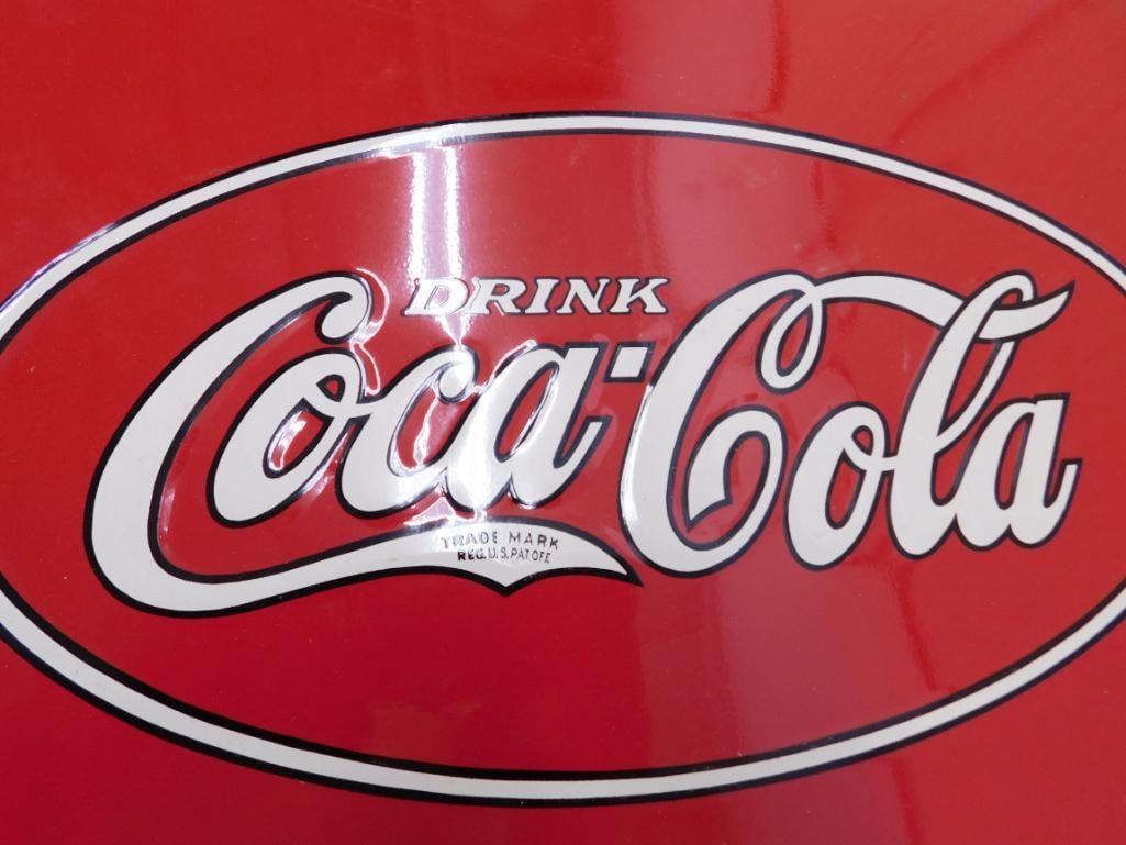 Metal Coca-Cola Advertising Sign - 16.5" x 10.5" - 2