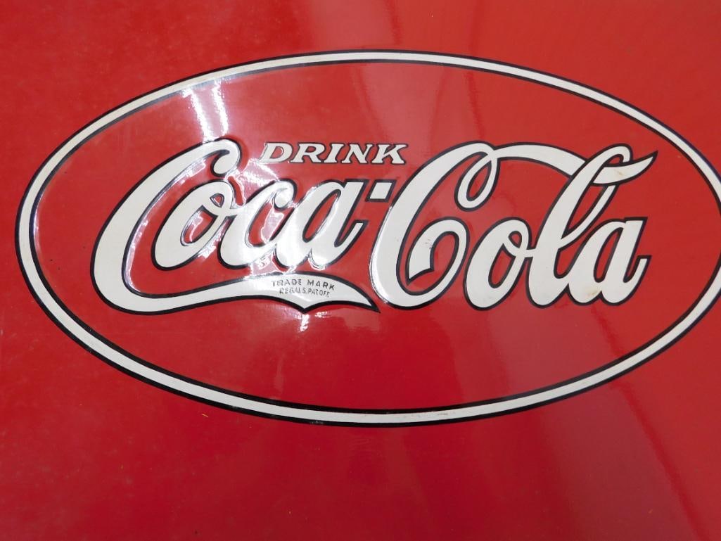 Metal Coca-Cola Advertising Sign - 16.5" x 10.5" - 2