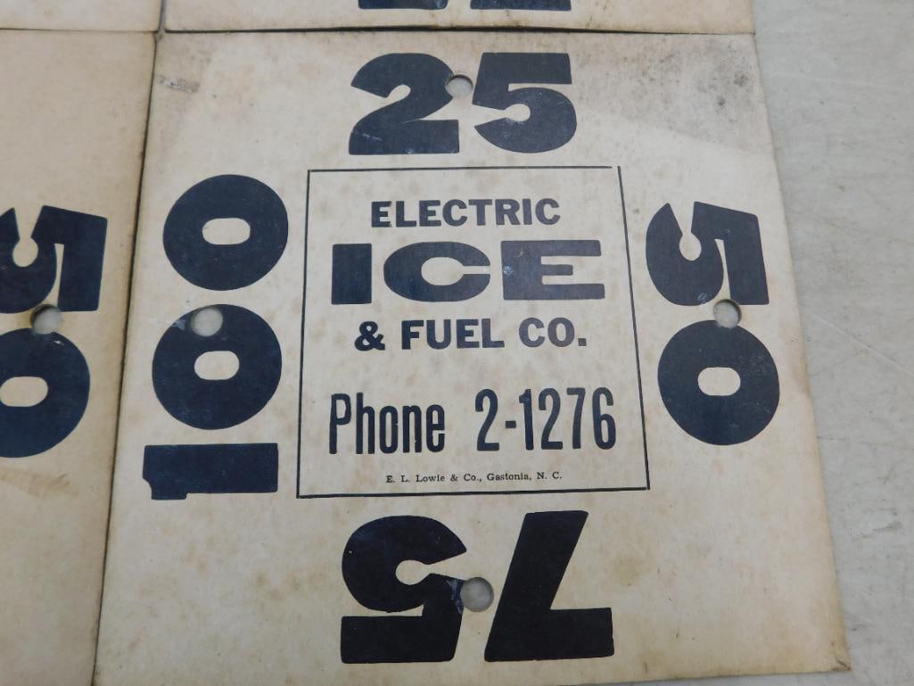 Group of 17 Vintage Ice Delivery Signs - 5