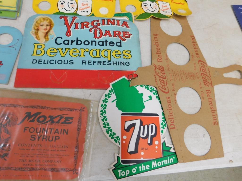 Box Lot Loaded With Beverage Advertising Items - Hats - Bags - 6 Pack Items - 10