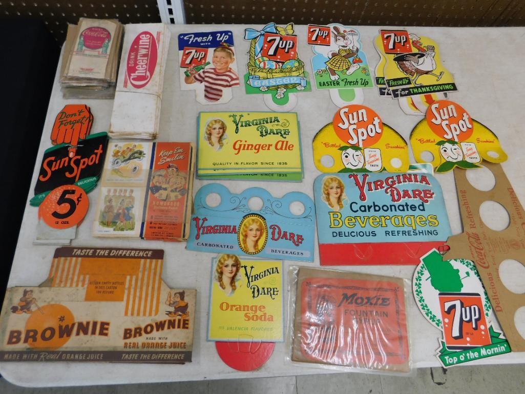 Box Lot Loaded With Beverage Advertising Items - Hats - Bags - 6 Pack Items - 11