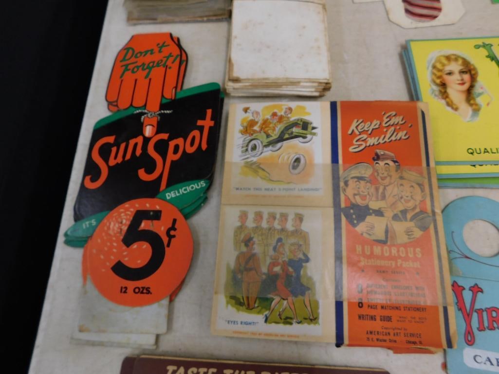 Box Lot Loaded With Beverage Advertising Items - Hats - Bags - 6 Pack Items - 7