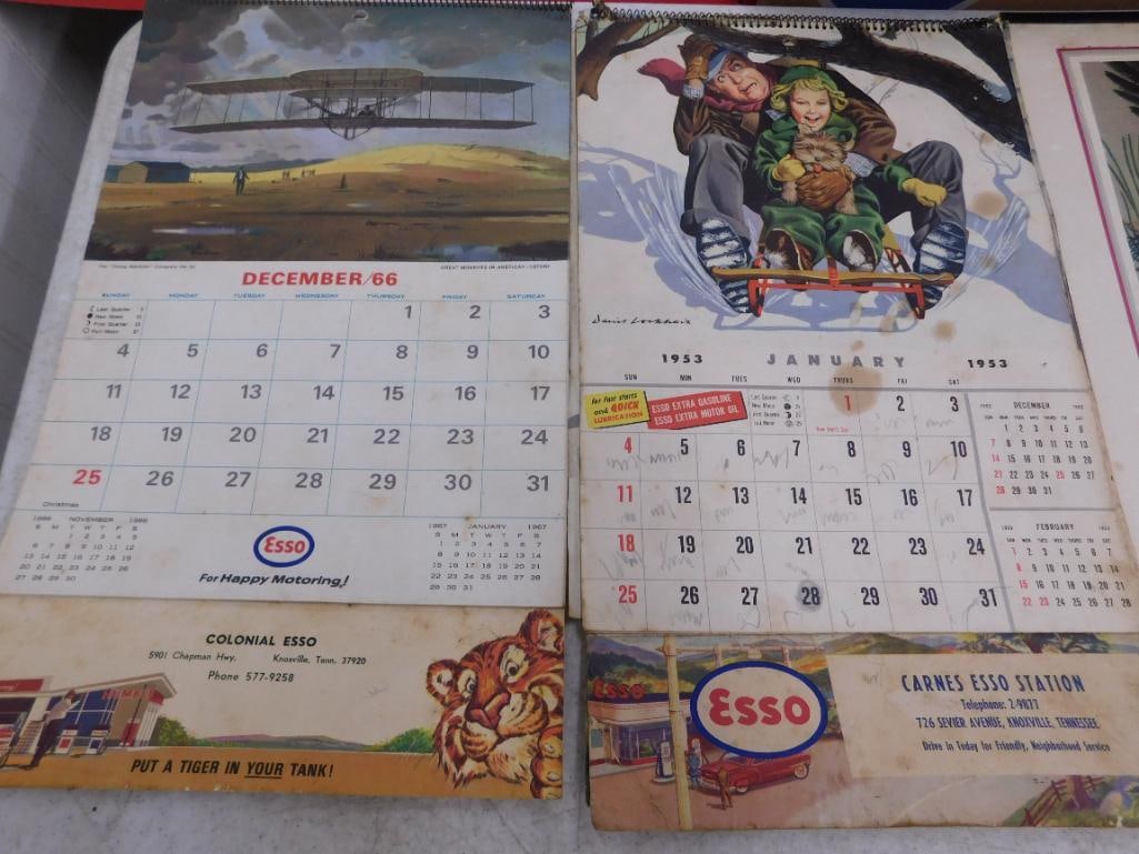 Box Lot with Vintage Calendars - 2 Coors Light - 16 1949 Pin-Up Calendars - 8