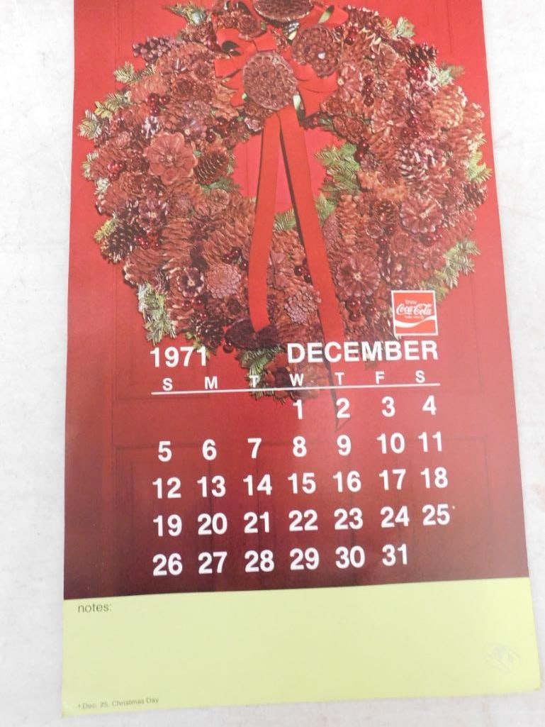 Lot of 1972 Coca-Cola Calendars - 2