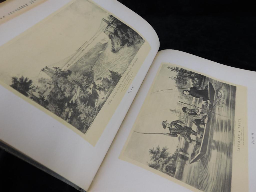 Box Lot of Old Books - 2-1930 "Armorial Families" - 1942 Currier and Ives - 9