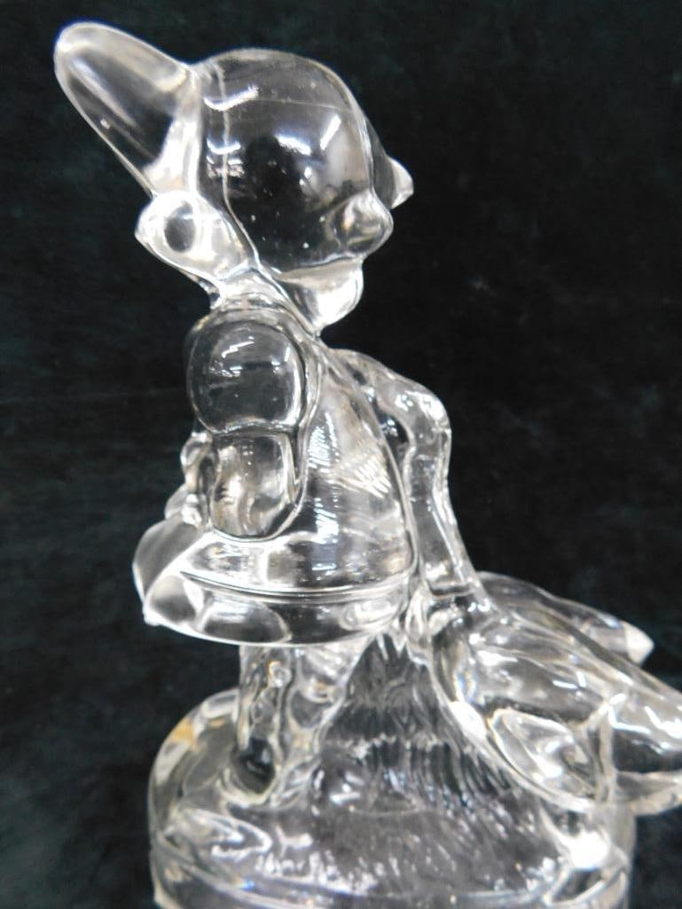 Pair of "Girl with Geese" Glass Bookends - Each 7.5" x 5.5" x 3.5" - 9