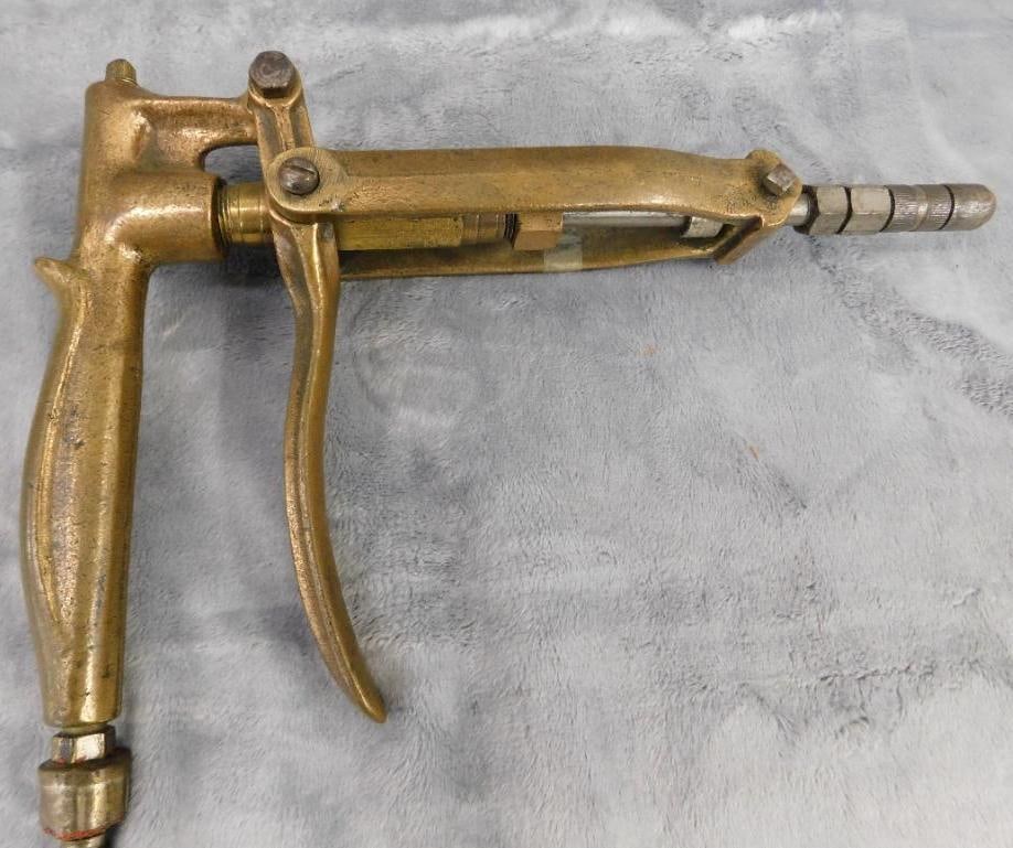 Vintage Brass Gas Station Nozzle - 9" x 11" x 2.5": See Photos For Condition and Details
