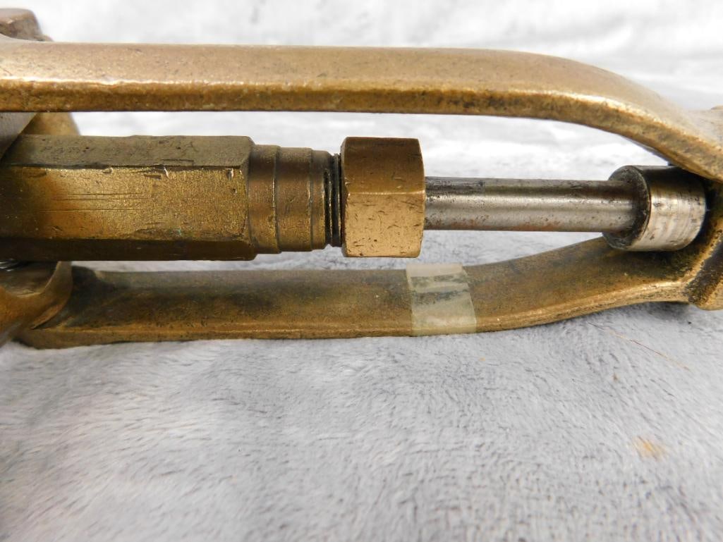 Vintage Brass Gas Station Nozzle - 9" x 11" x 2.5" - 5