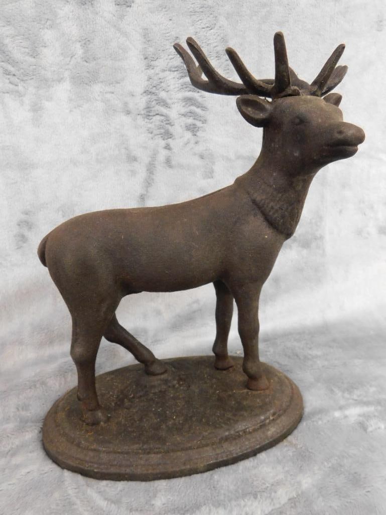 Cast Iron Buck / Deer Bank - 10" x 8" x 4.5" - 10