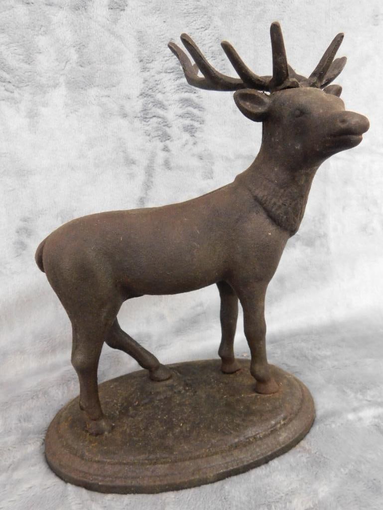 Cast Iron Buck / Deer Bank - 10" x 8" x 4.5" - 11