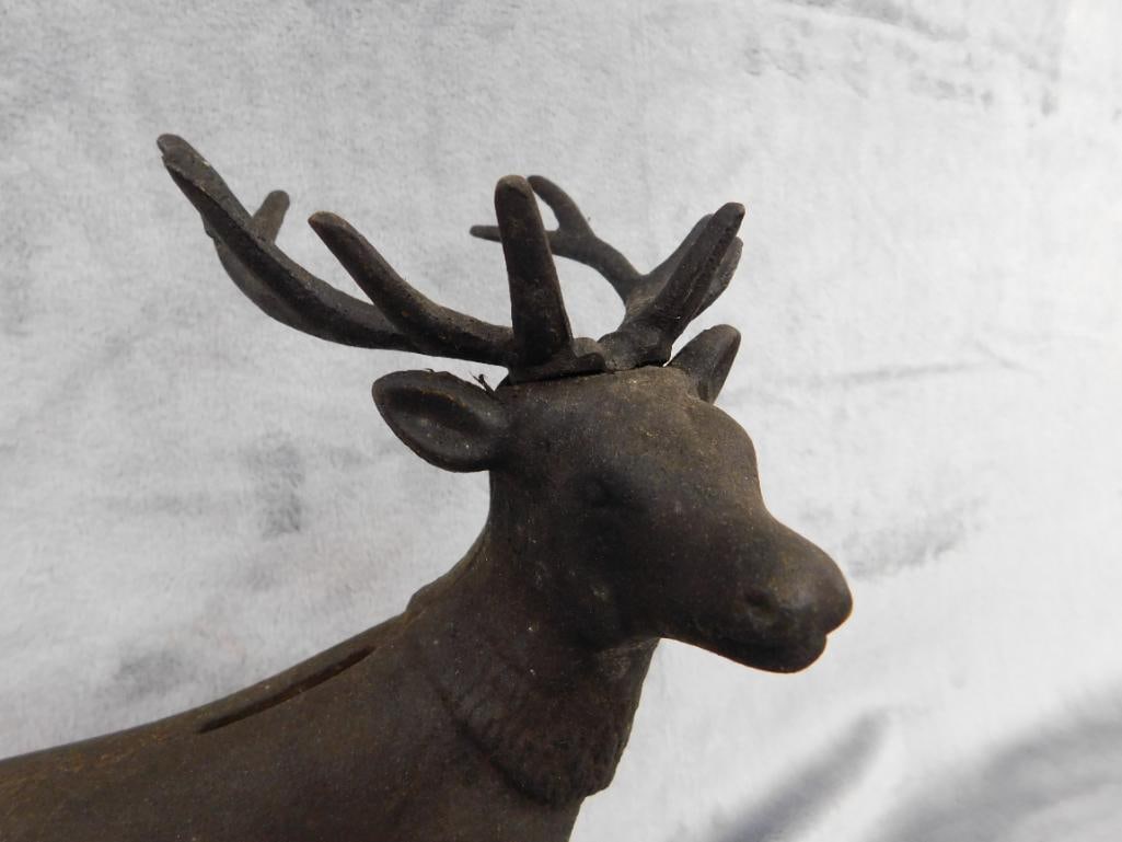 Cast Iron Buck / Deer Bank - 10" x 8" x 4.5" - 2