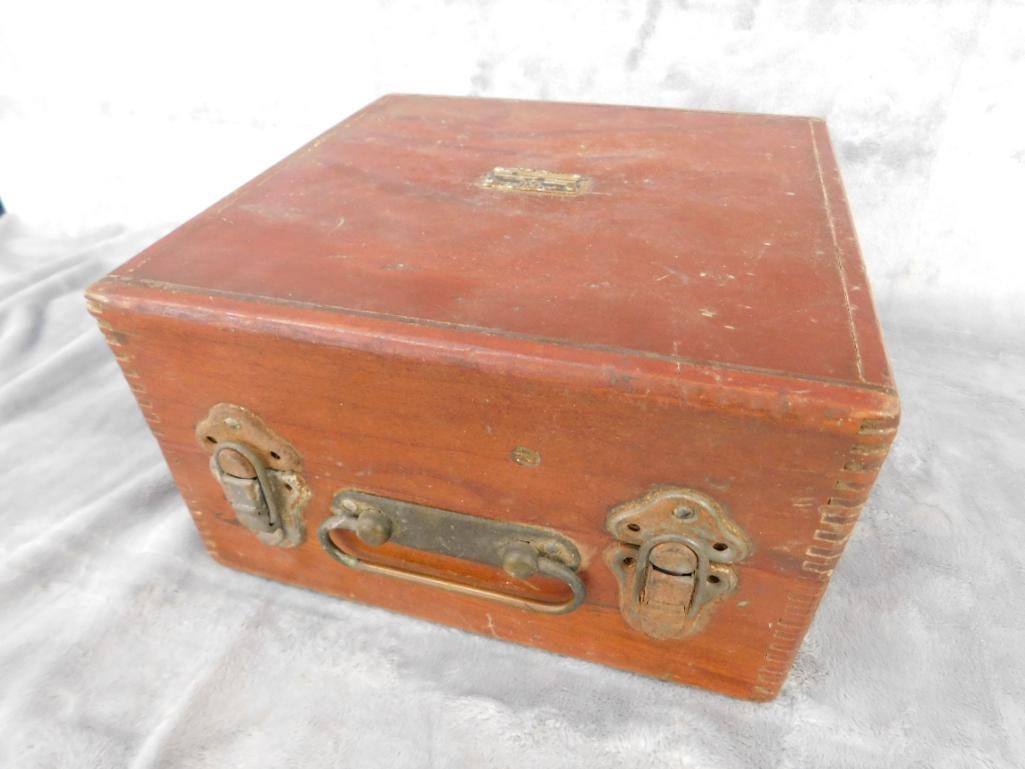 1945 Fairfield Inst. Military Sextant - with Box - Box 5.5" x 9.5" x 9.5" - 12