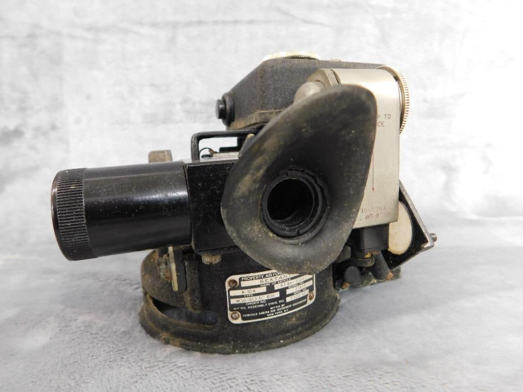 1945 Fairfield Inst. Military Sextant - with Box - Box 5.5" x 9.5" x 9.5" - 9