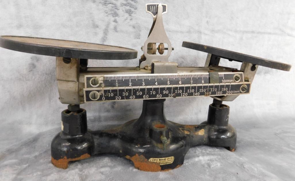 Vintage Welch Scientific Scale - Missing 1 Tab - 58" x 14" x 6": See Photos For Condition and Details