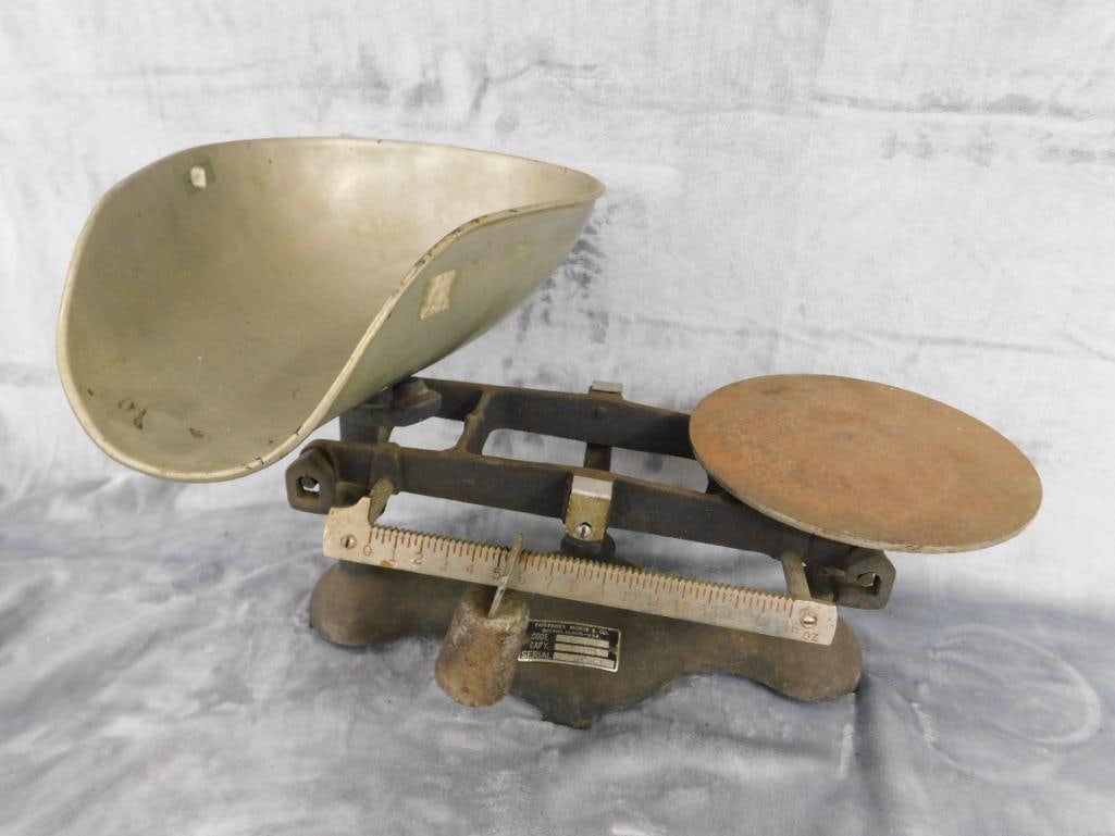 Vintage Fairbanks Morse Scale and Pan - 12" x 18.5" x 14" - 10