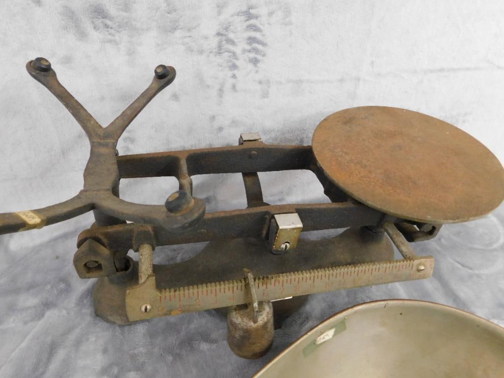 Vintage Fairbanks Morse Scale and Pan - 12" x 18.5" x 14" - 3
