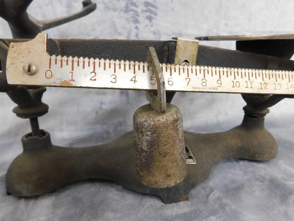 Vintage Fairbanks Morse Scale and Pan - 12" x 18.5" x 14" - 5