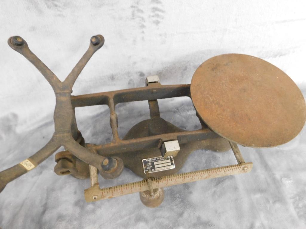 Vintage Fairbanks Morse Scale and Pan - 12" x 18.5" x 14" - 6