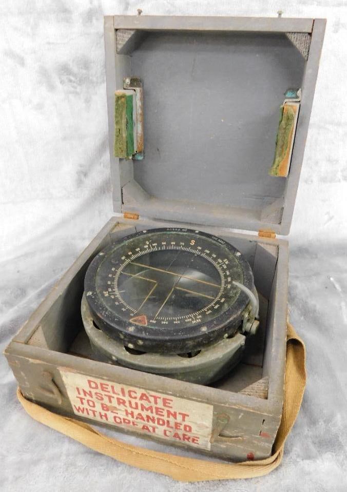 WW2 Military Ships Compass - In Box - Box 5.5" x 9" x 9" (1 of 9)