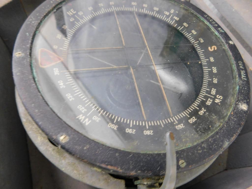 WW2 Military Ships Compass - In Box - Box 5.5" x 9" x 9" - 6
