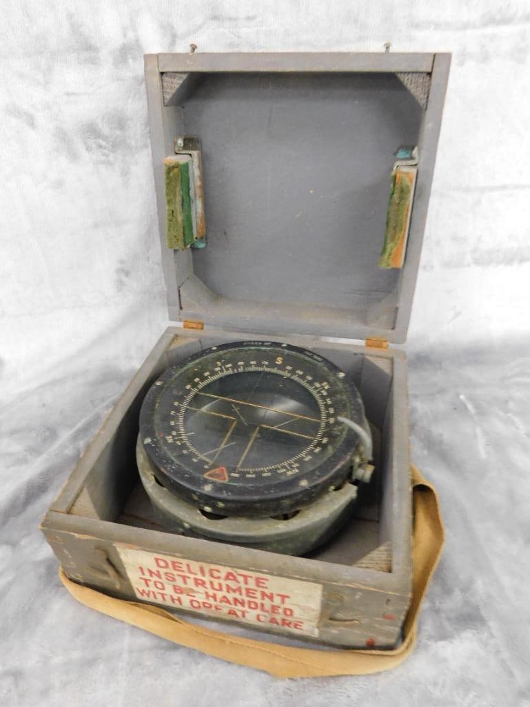 WW2 Military Ships Compass - In Box - Box 5.5" x 9" x 9" - 7
