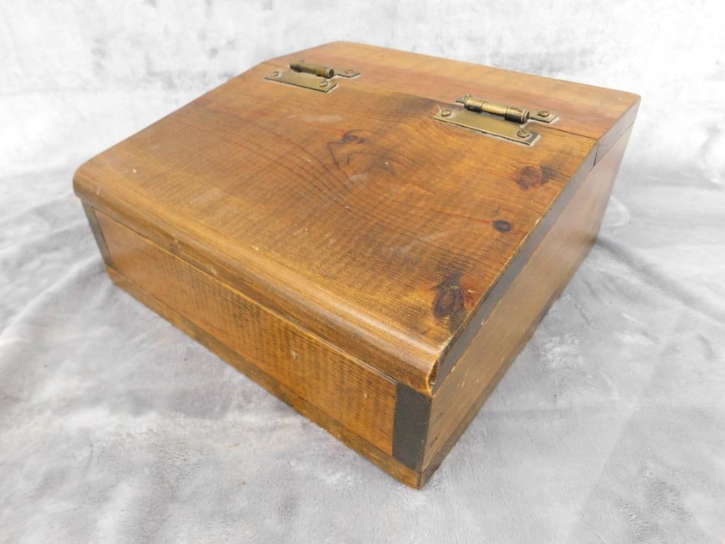 Wood Slant Top Lap Desk - 5" x 11" x 11" - 10