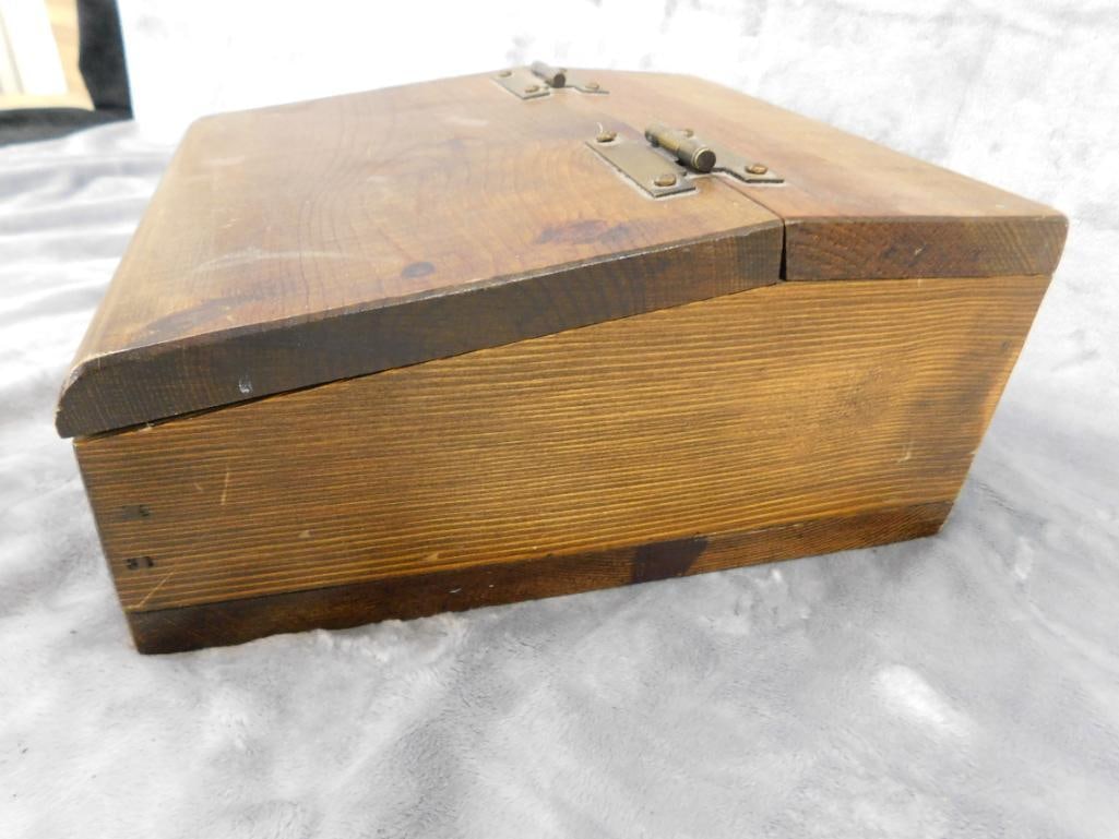 Wood Slant Top Lap Desk - 5" x 11" x 11" - 4