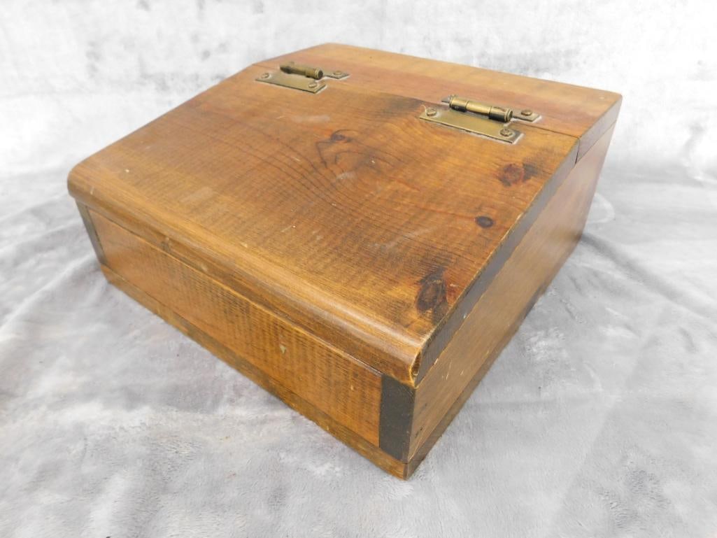 Wood Slant Top Lap Desk - 5" x 11" x 11" - 9