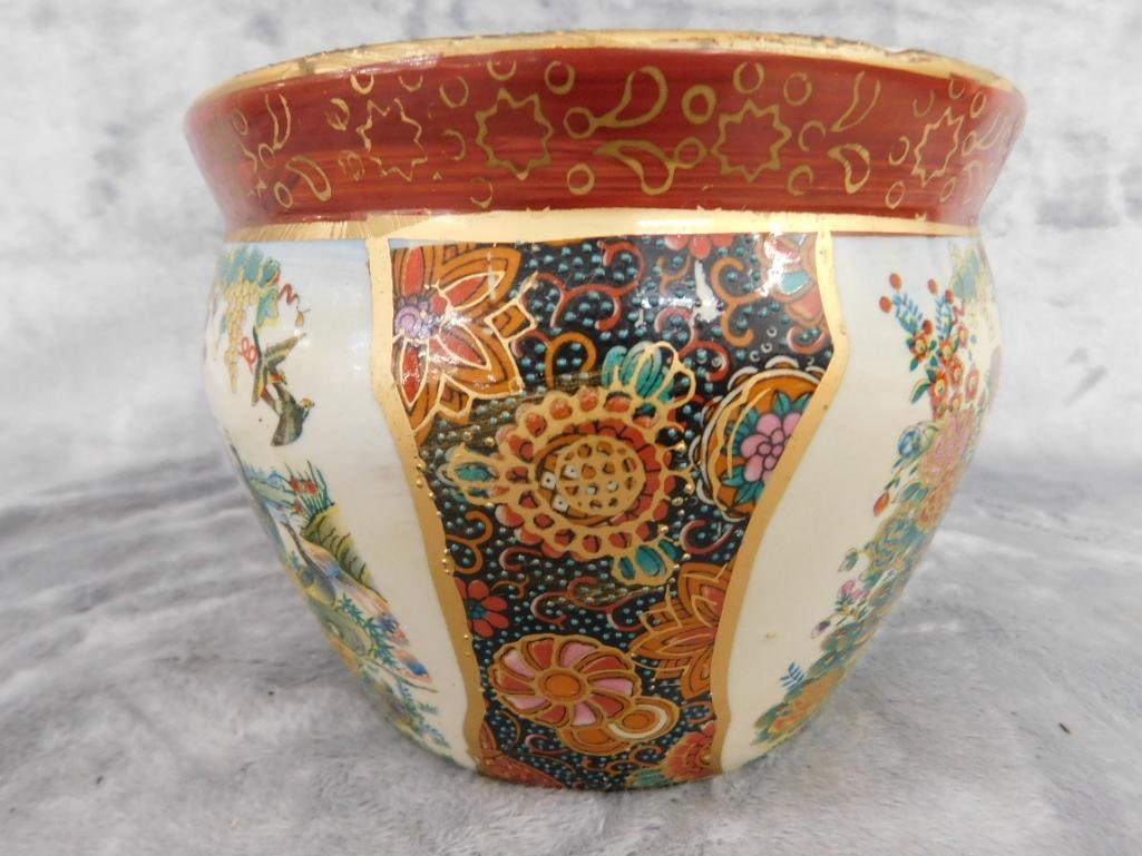 Chinese Decorated Pot - 4.5" x 6" - 3