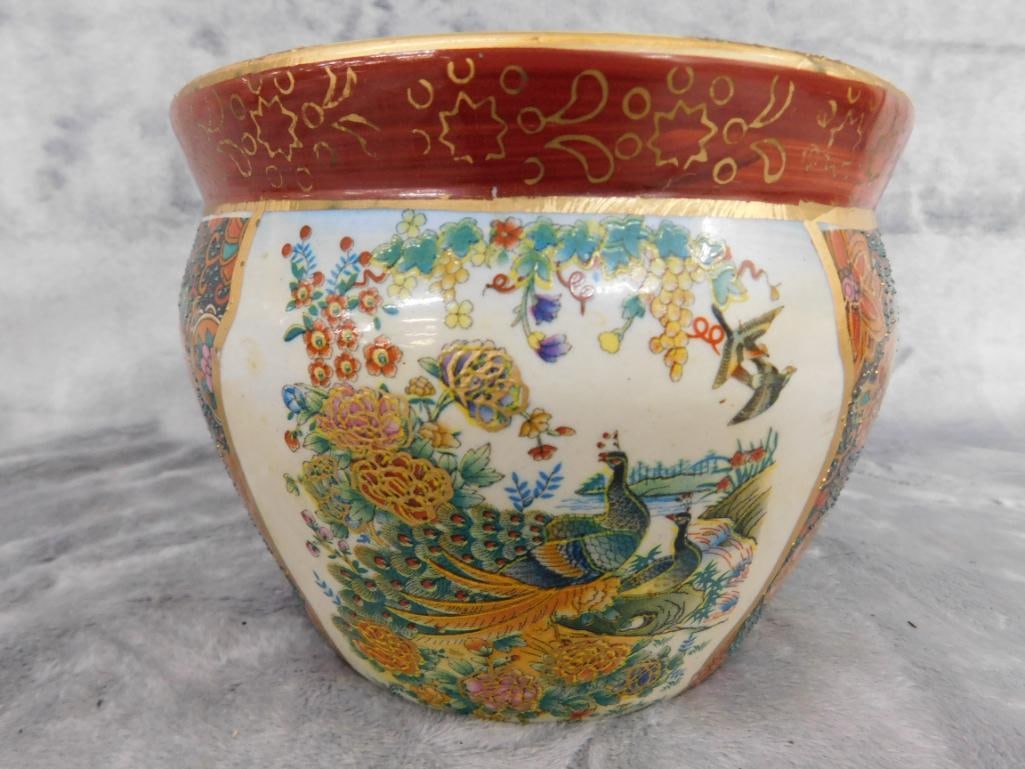 Chinese Decorated Pot - 4.5" x 6" - 4