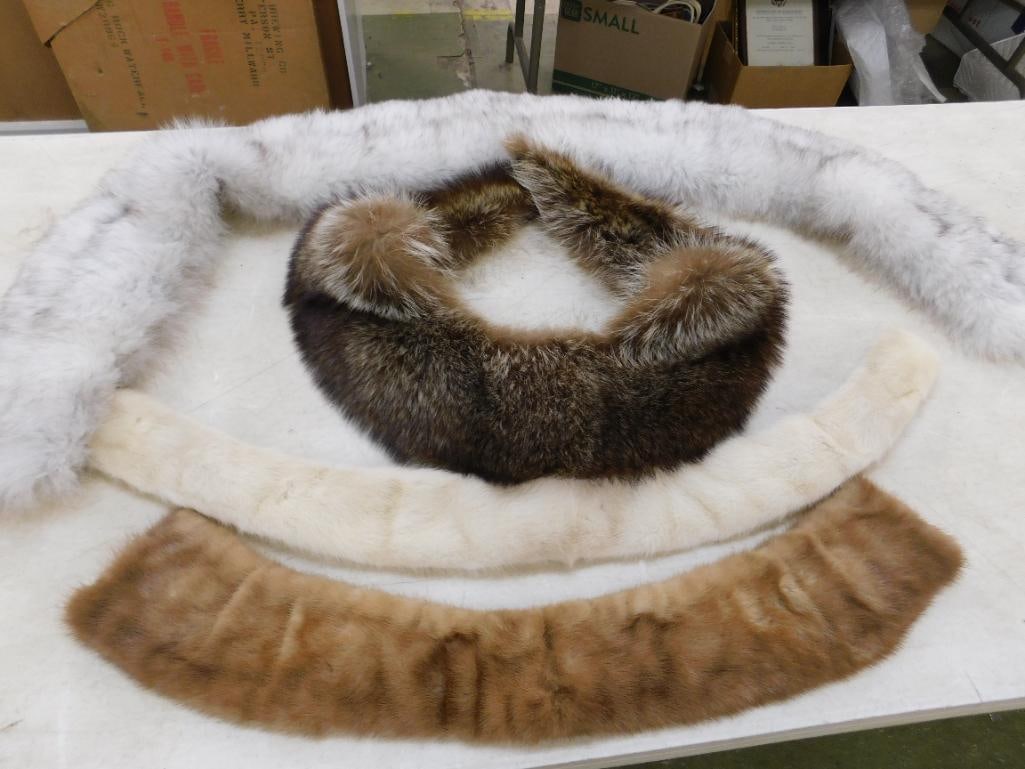 Group of 4 Real Fur Collars - 8