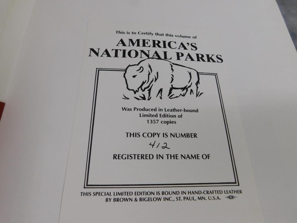 Limited Edition Leather Bound Book - brown and Bigelow - "National Parks" - 6