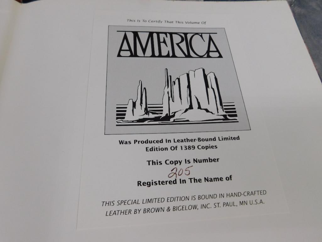 Limited Edition Leather Bound Book - brown and Bigelow - "America" - 5