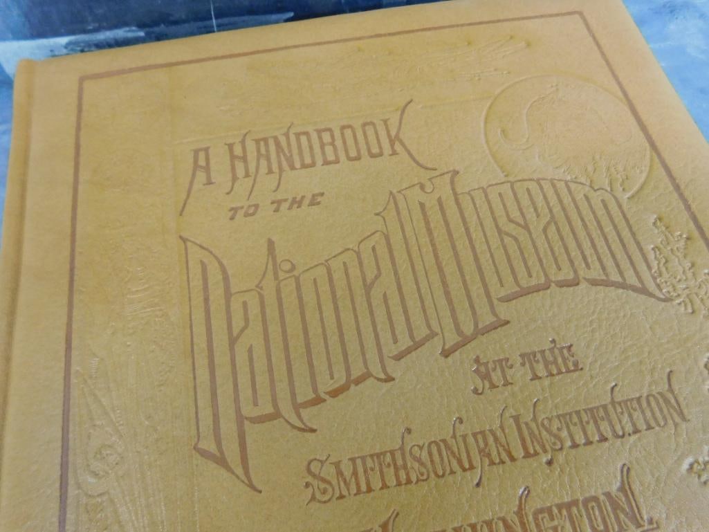 Limited Edition Leather Bound Book - brown and Bigelow - "Handbook To The National Museum" - 2