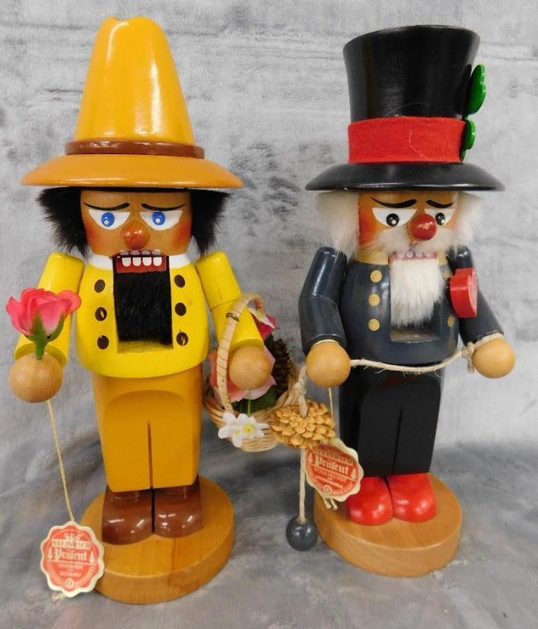 Pair of Steinbach Nutcrackers - Each 12" Tall: See Photos For Condition and Details