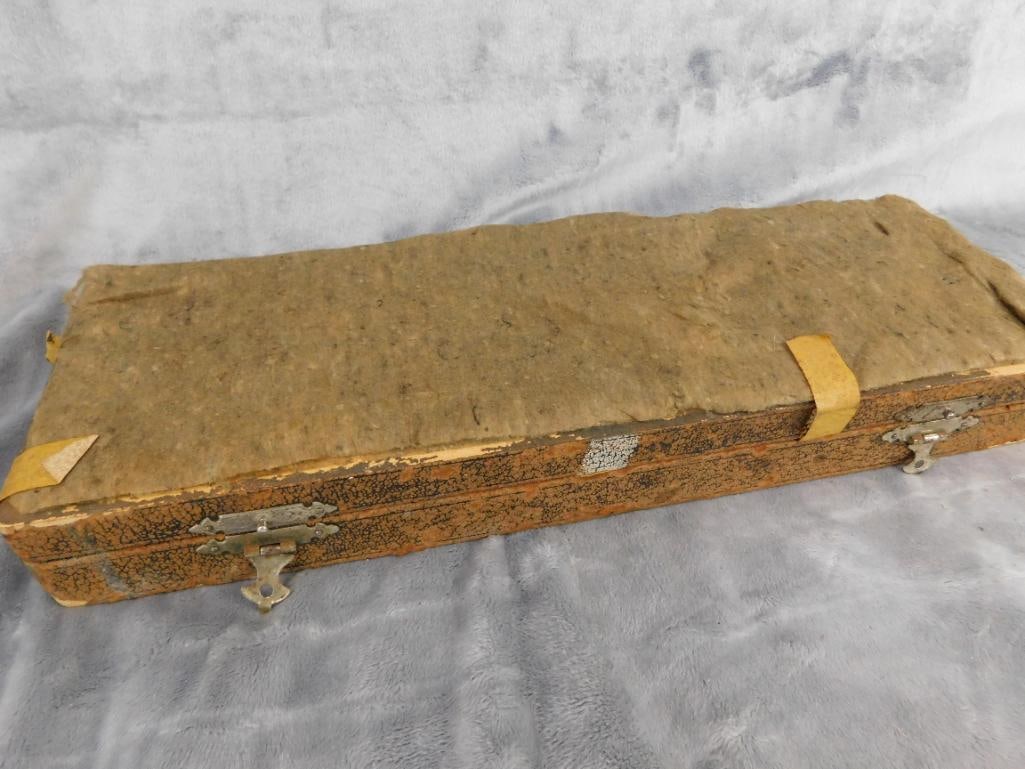 Vintage Northampton Antler Carving Set In Box - Sterling Silver Bands - 8