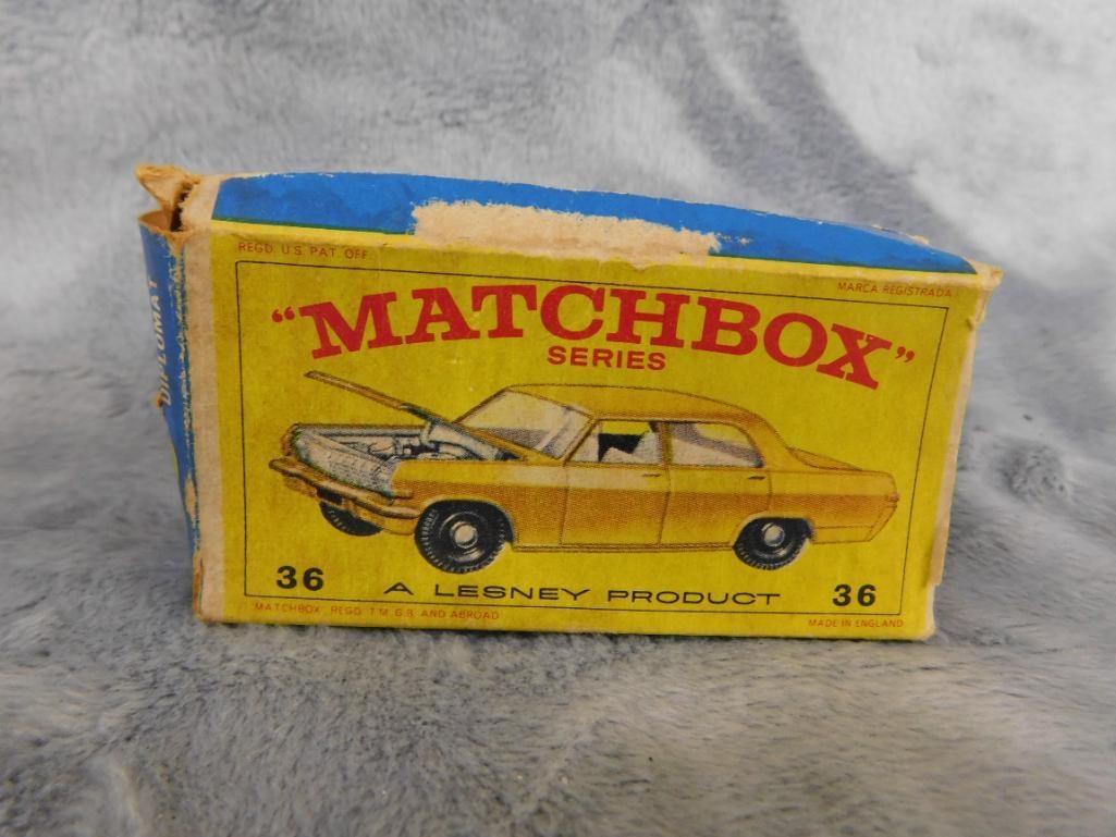 Early Matchbox Die Cast Car - Original Box - #36 Opel Diplomat - 7