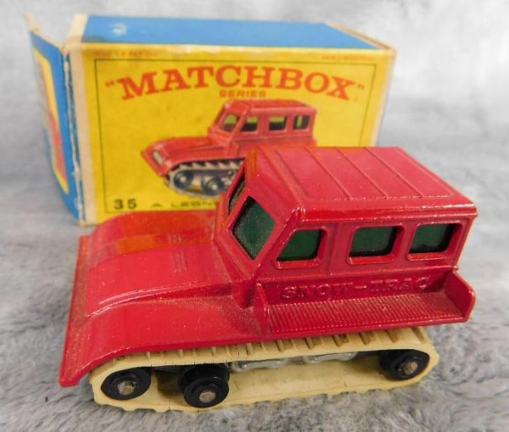 Early Matchbox Die Cast Car - Original Box - #35 Snow Trac (1 of 10)