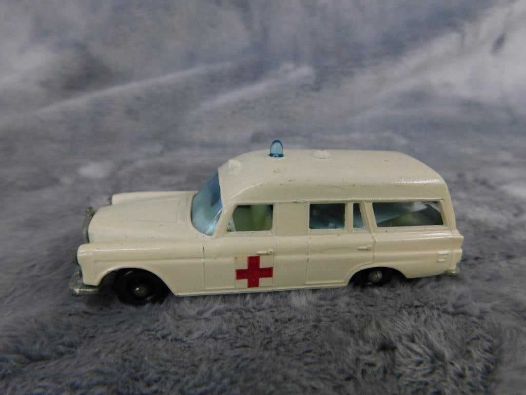 Early Matchbox Die Cast Car - Original Box - #3 Mercedes Benz Ambulance - 2