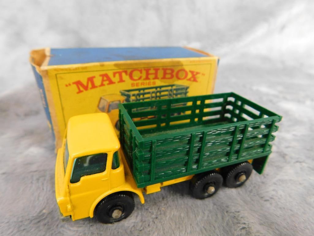 Early Matchbox Die Cast Car - Original Box - #4 Stake Truck - 7