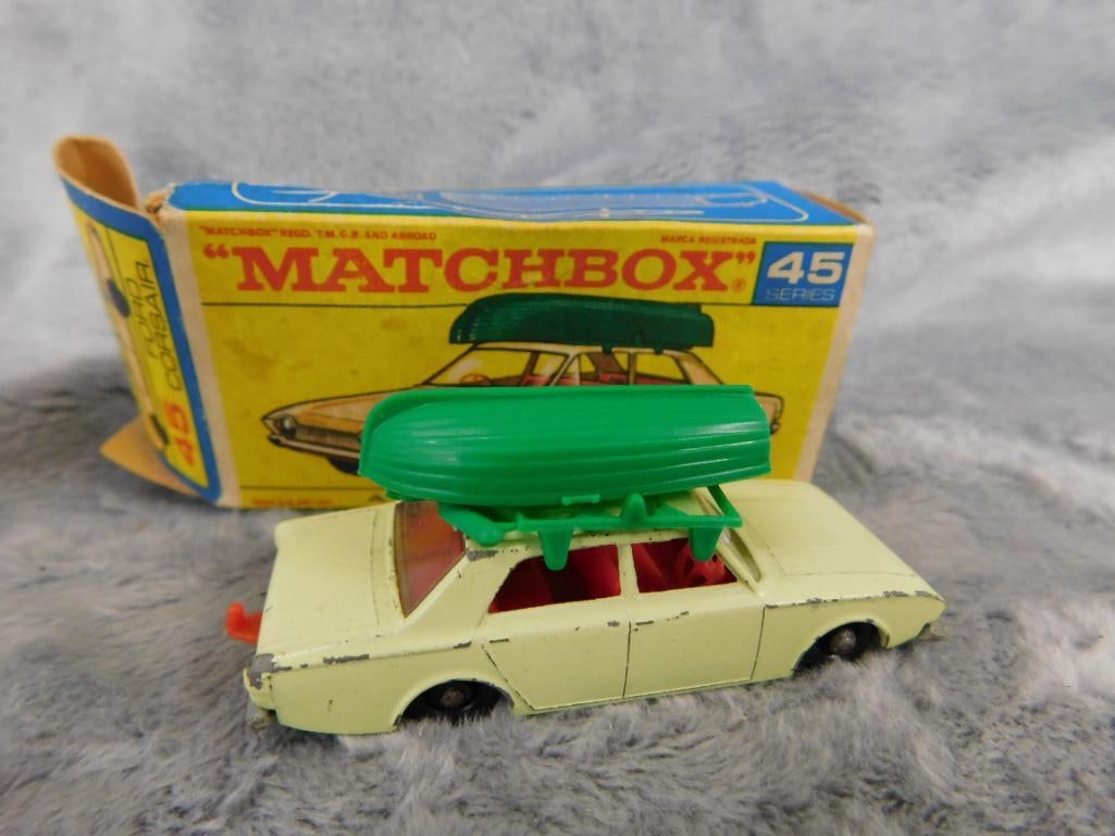 Early Matchbox Die Cast Car - Original Box - #45 Ford Corsair - 7