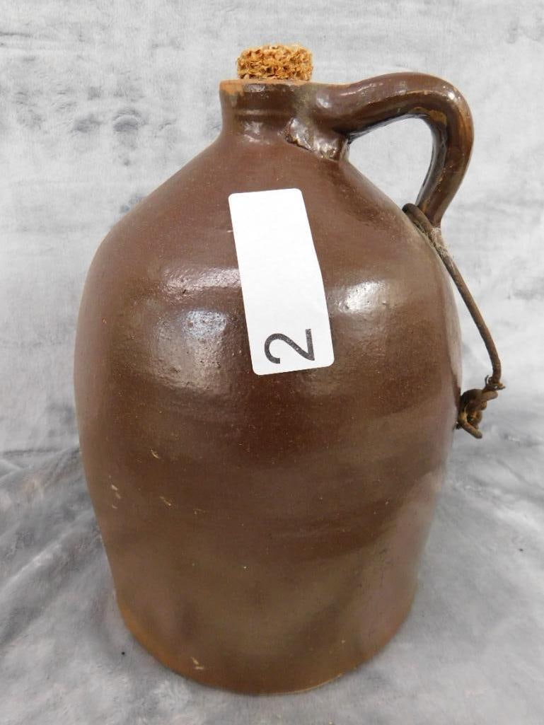 Pottery Jug - 1 Gallon - Unsigned - Chip on Lip - 10.25" x 7" - 2