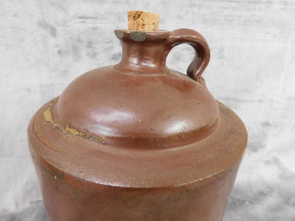 Pottery Jug - 1 Gallon - Unsigned - Chip on Lip - 12" x 7" - 4
