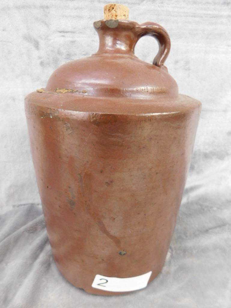 Pottery Jug - 1 Gallon - Unsigned - Chip on Lip - 12" x 7" - 5