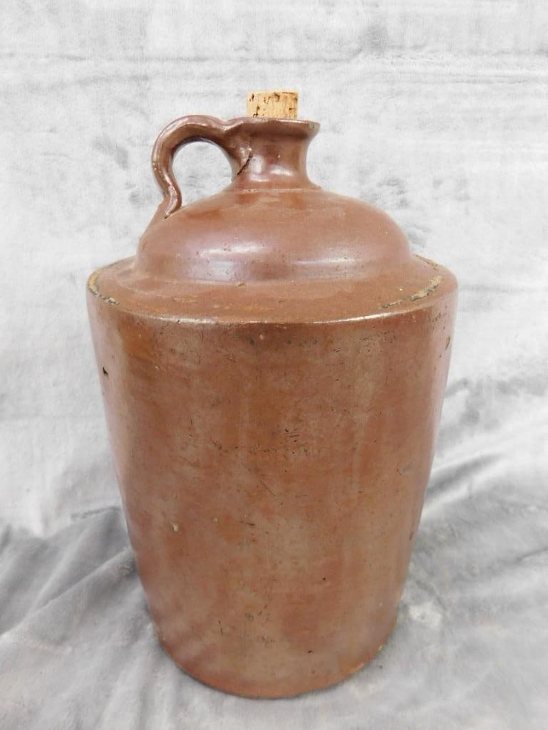 Pottery Jug - 1 Gallon - Unsigned - Chip on Lip - 12" x 7" - 6