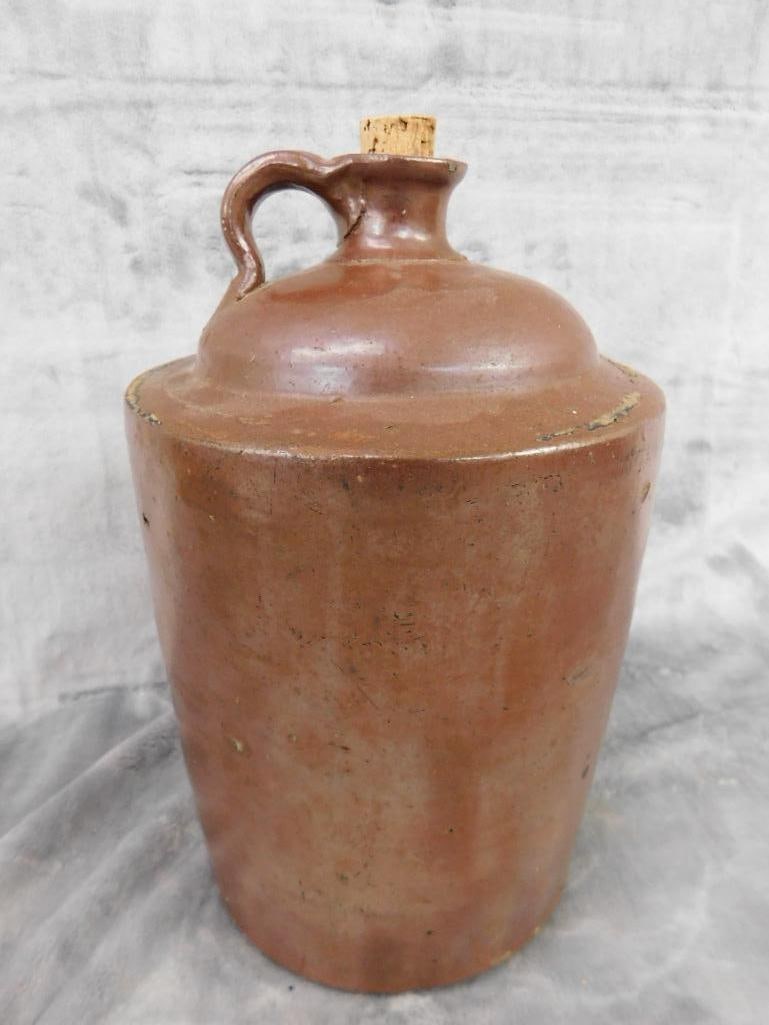 Pottery Jug - 1 Gallon - Unsigned - Chip on Lip - 12" x 7" - 9