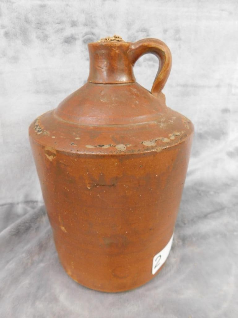 Pottery Jug - Half Gallon - Unsigned - 9" x 6" - 4