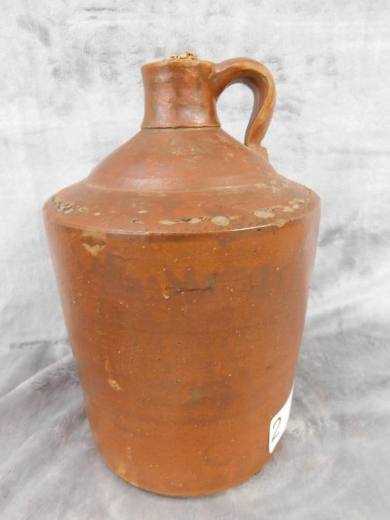 Pottery Jug - Half Gallon - Unsigned - 9" x 6" - 7