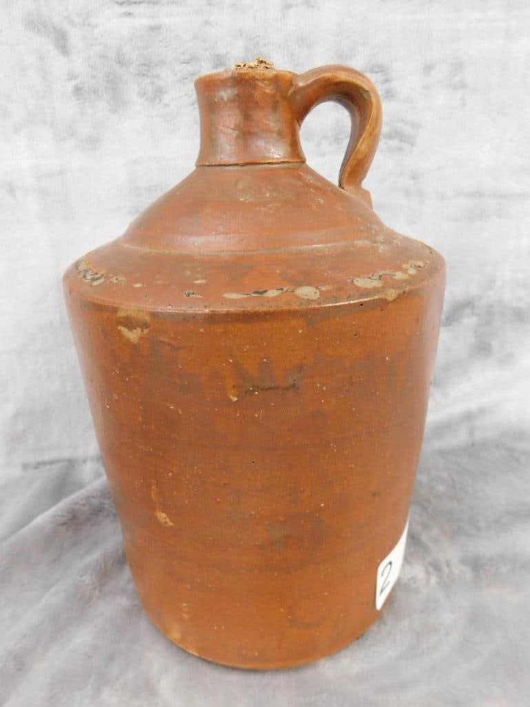 Pottery Jug - Half Gallon - Unsigned - 9" x 6" - 8