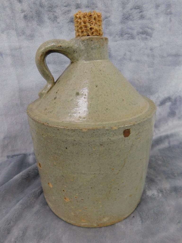 Pottery Jug - Half Gallon - Unsigned - Chip on Base and Rim - 8" x 6" - 10